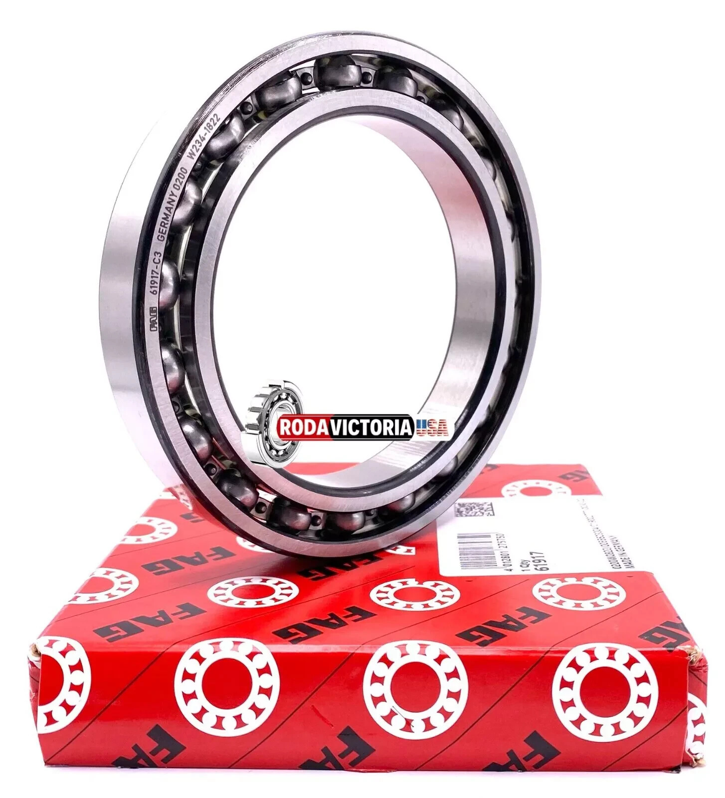 FAG 61917 BALL BEARING, OPEN, NO SEALS FAG 6917 OPEN 85x120x18 mm