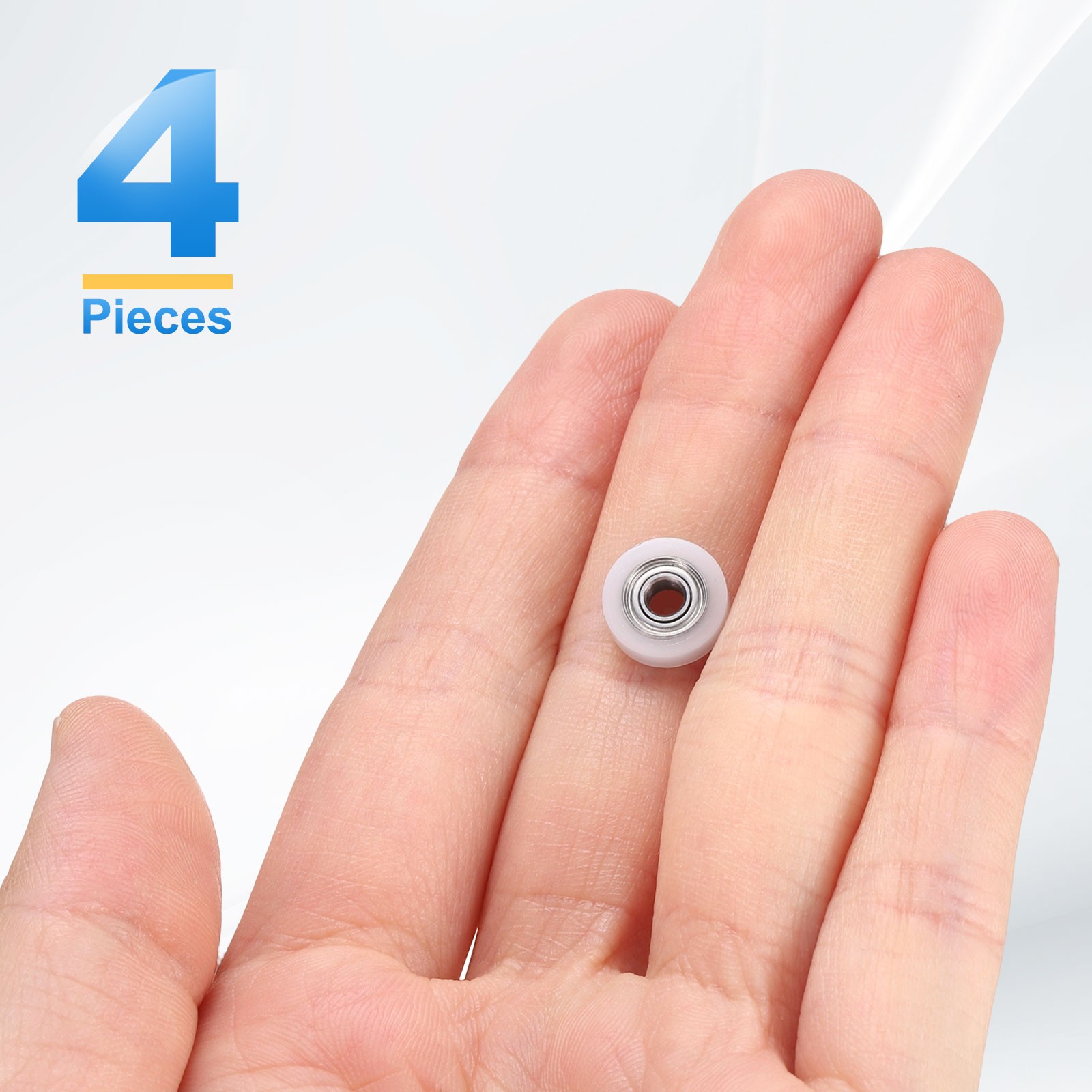 4Pcs 683ZZ Ball Bearing 3x10x3mm Double Metal Shielded Chrome Steel, White