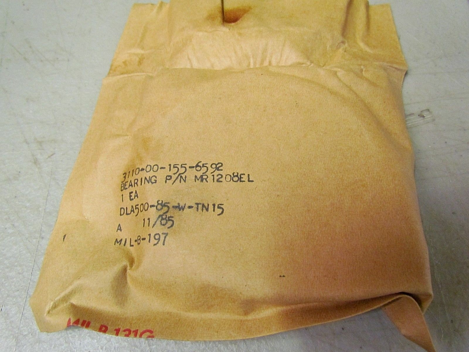 New Old Stock Military Spec Bower MR1208EL Cylindrical Roller Bearing