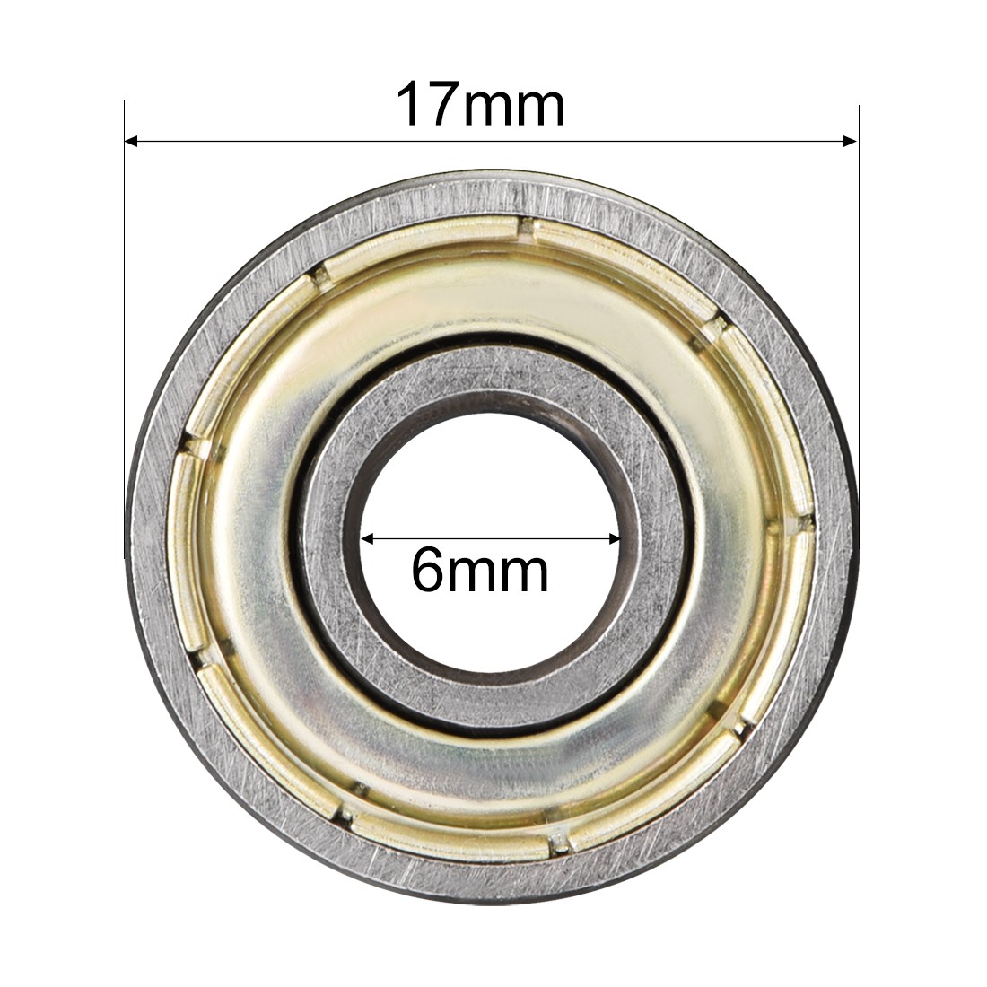20pcs 606ZZ Ball Bearings Double Shield High Carbon Steel Z1 6mmx17mmx6mm