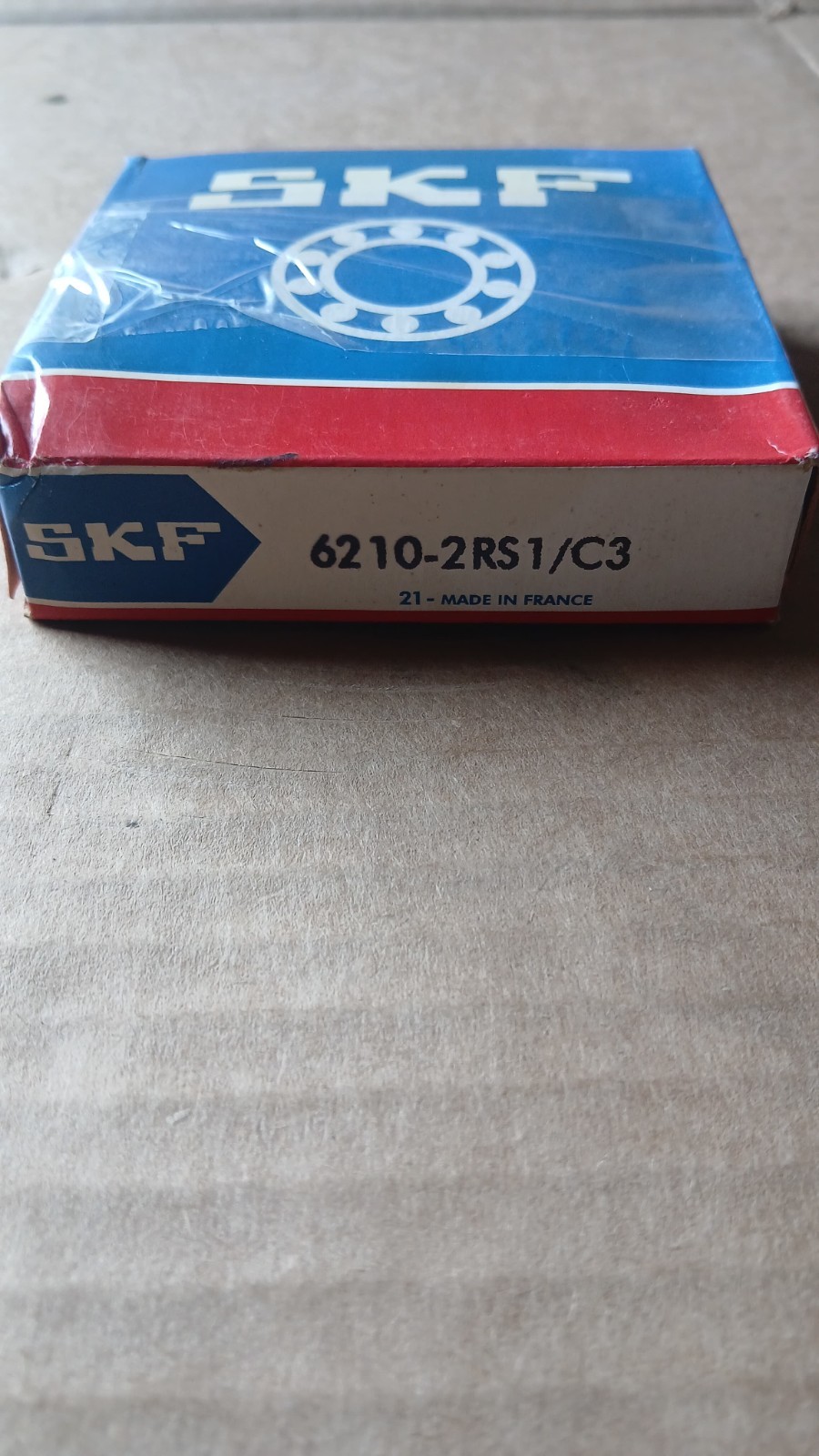 SKF 6210 2RS1 C3, Single Deep Groove Roller Bearing, 6210 2RS1