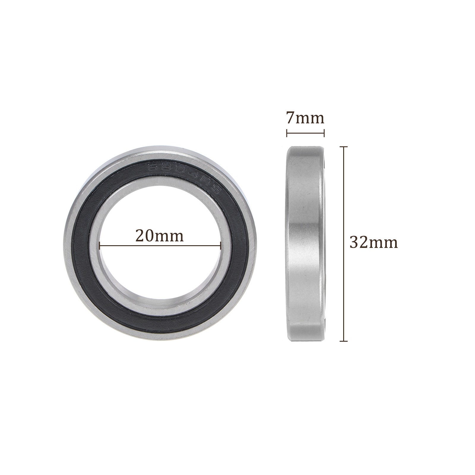 10pcs Ball Bearings 20mm x 32mm x 7mm Chrome Steel ABEC3 Sealed Industrial
