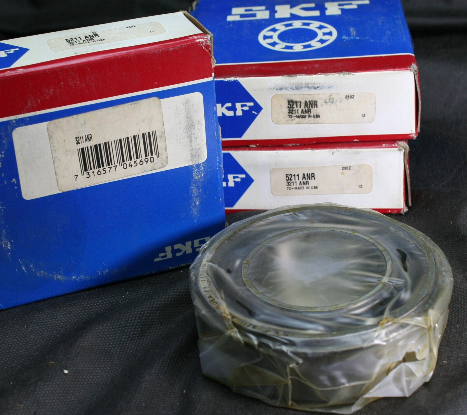 One (1) SKF 3211 ANR Angular Contact Bearing 55MM Bore 5211 ANR USA NEW