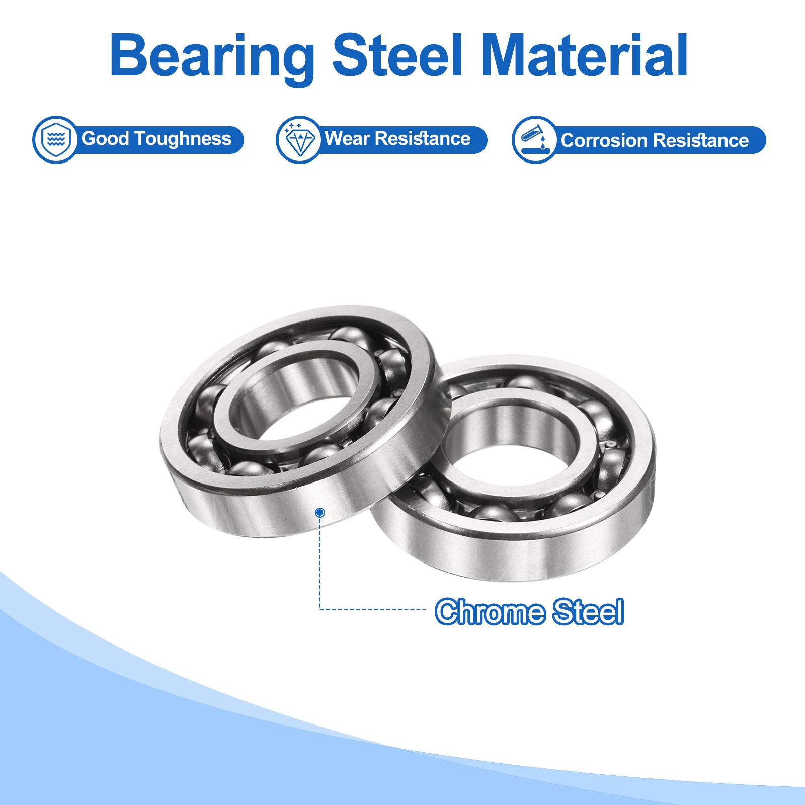 2pcs R8 1/2″ ID x 1-1/8″ OD x 1/4″ Height Z1 Ball Bearings Silver Tone