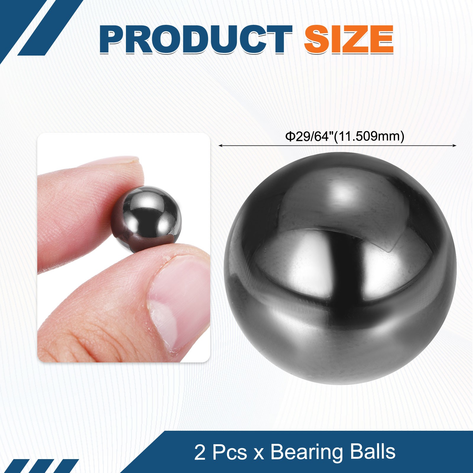2Pcs 29/64″(11.509mm) Ceramic Bearing Balls Silicon Carbide G10 Precision Balls