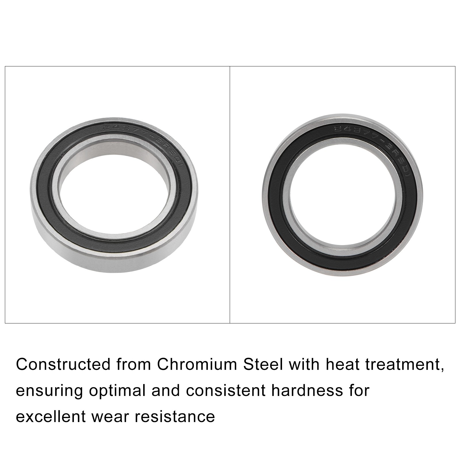 Bearings (MR24377-2RS, 24mmx37mmx7mm) 2Pcs, Chromium Steel Double Sealed