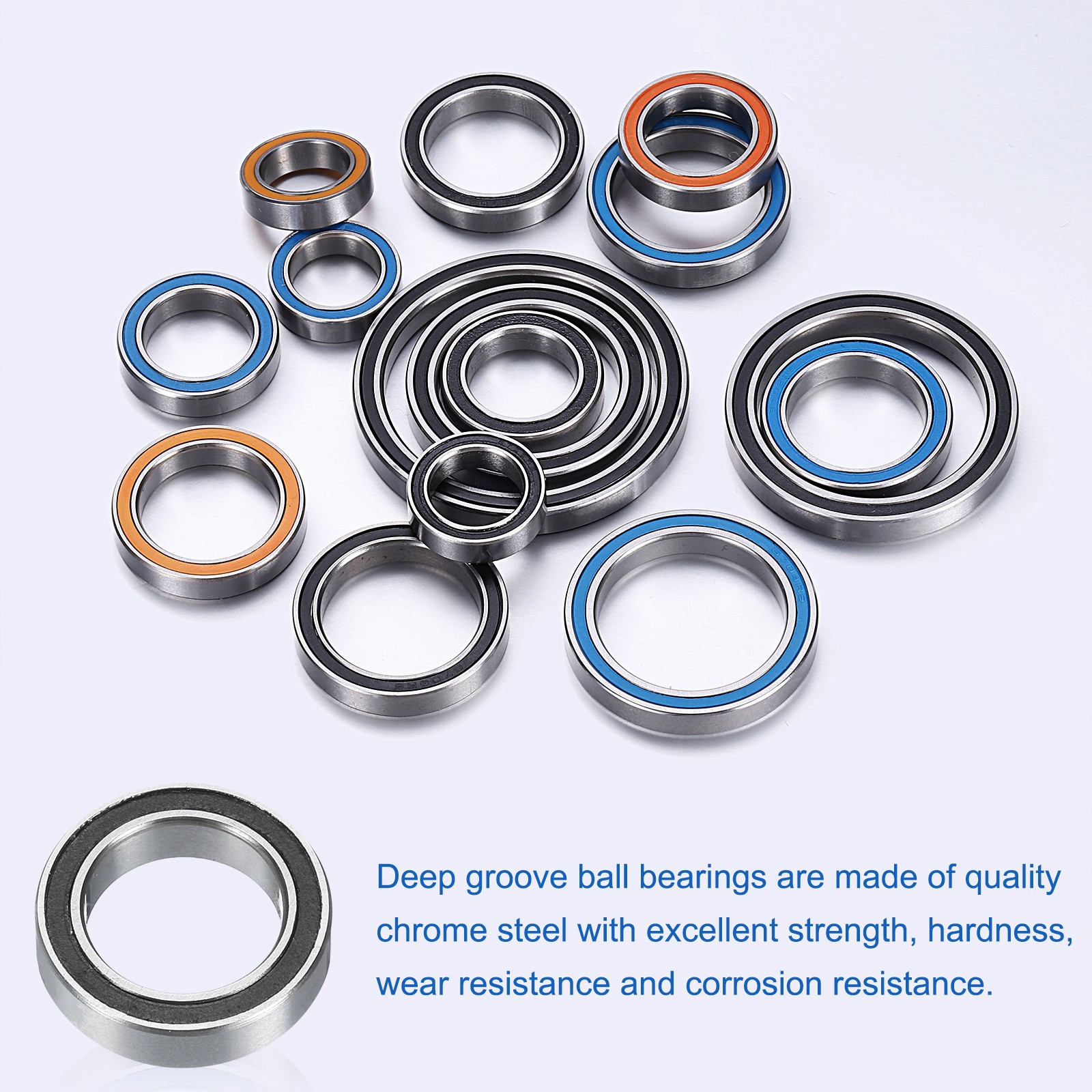 8pcs 6700-2RS Deep Groove Ball Bearings 10x15x4mm, P6(ABEC3)