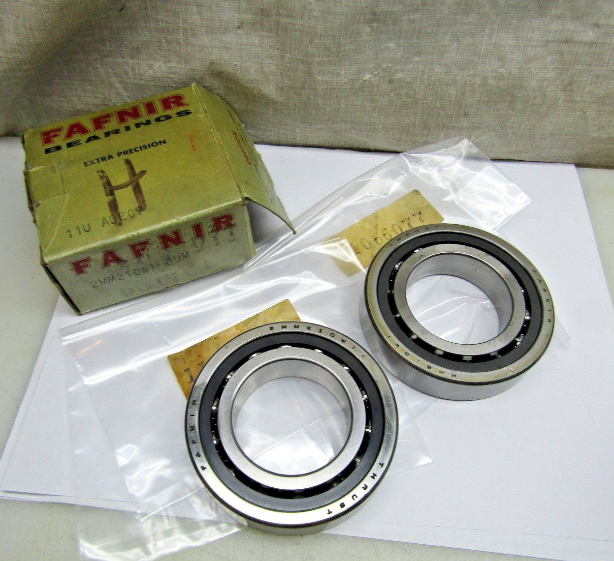 Fafnir 2MM210WI-DUM 50mm X 90mm X 20mm Super Precision 2 Bearing Set