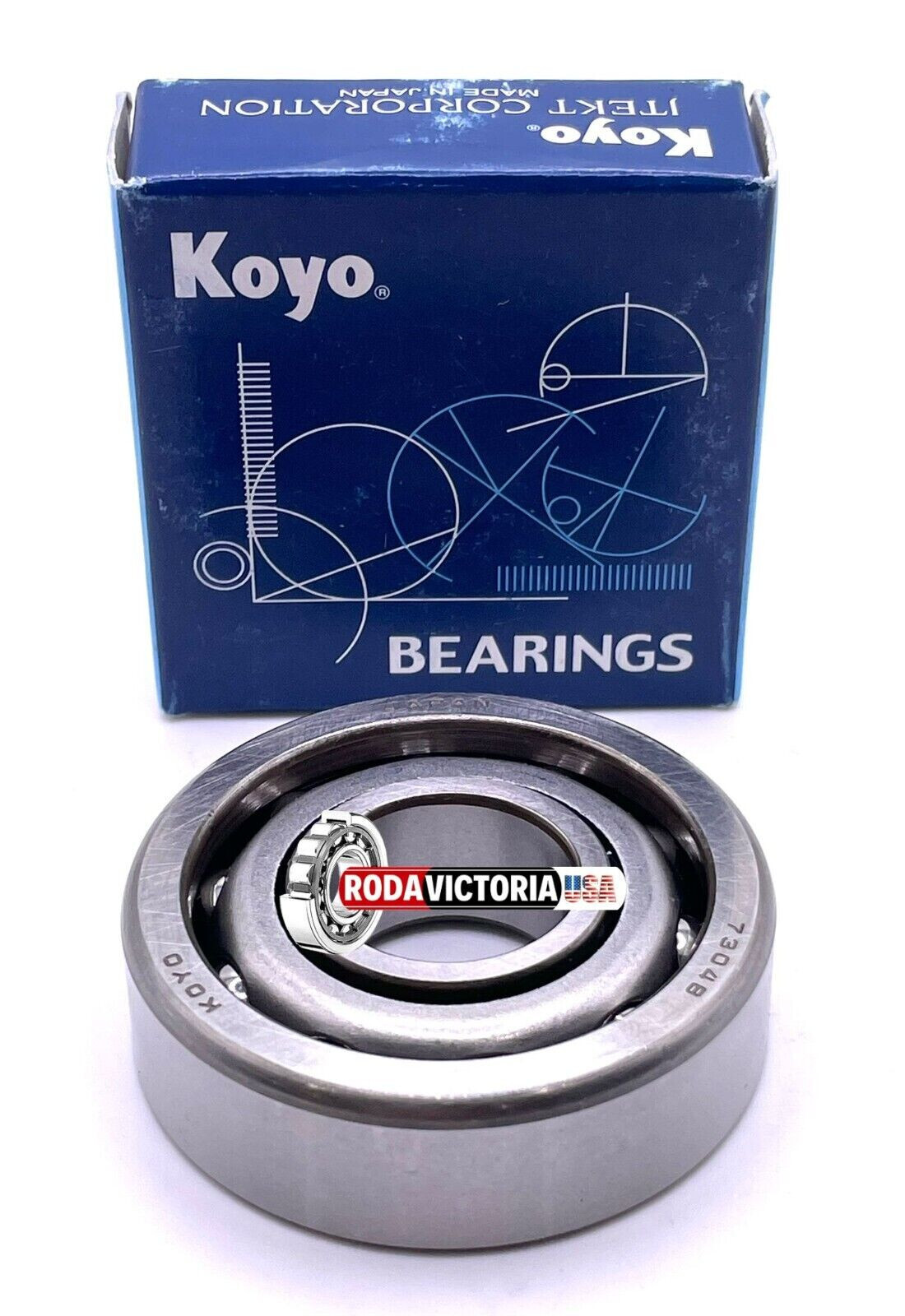 Koyo MADE IN JAPAN 7304B Angular contact ball bearing, 20x52x15 mm