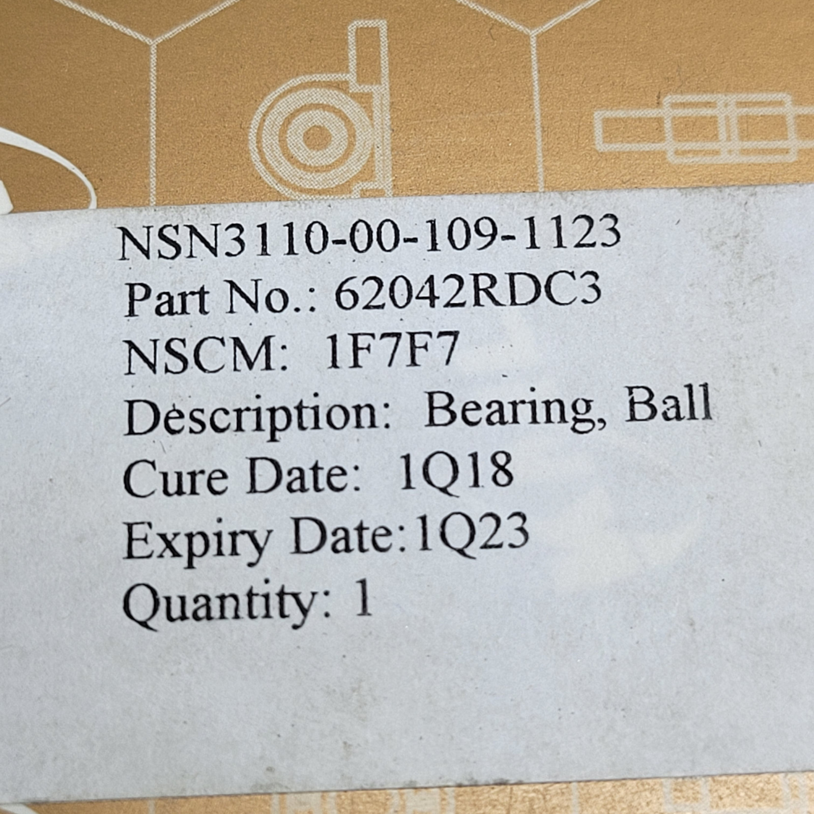 3110-00-109-1123 Annular Ball Bearing 6204-2rsh/c3 ** 31 units **