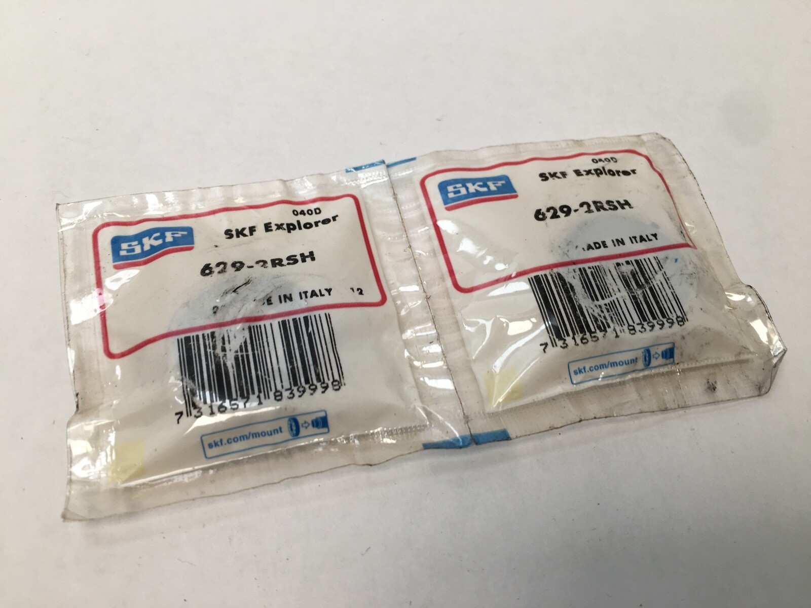 SKF 629-2RSH Bearing Rubber Seals 9x25x8 mm 629 2RSH 2RS RS 629RS Italy 22 pcs