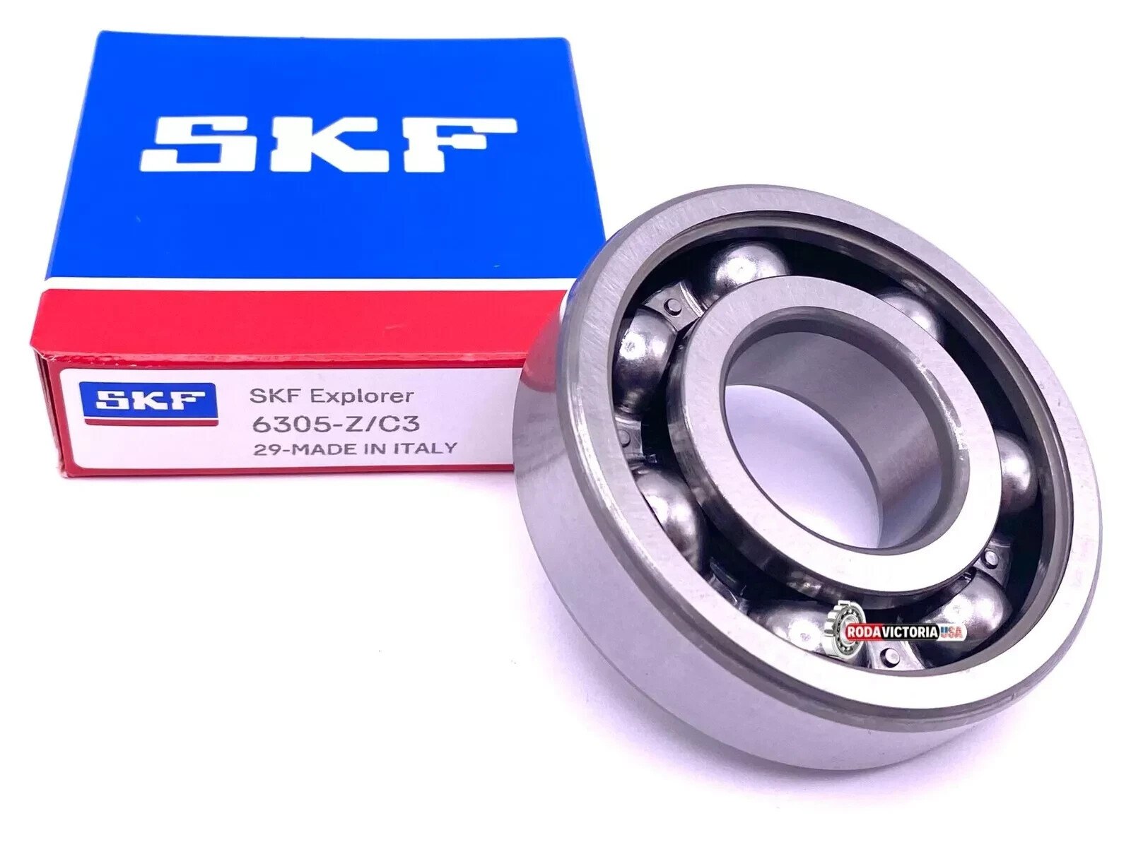 SKF 6305 Z C3 Ball Bearing, Metal Shielded, OPEN ONE SIDE 25x62x17 mm