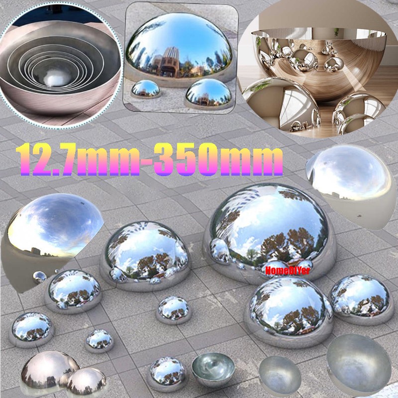 304 Stainless Steel Half Hollow Ball Metal Sphere Hemispheres Gazing Globe Balls