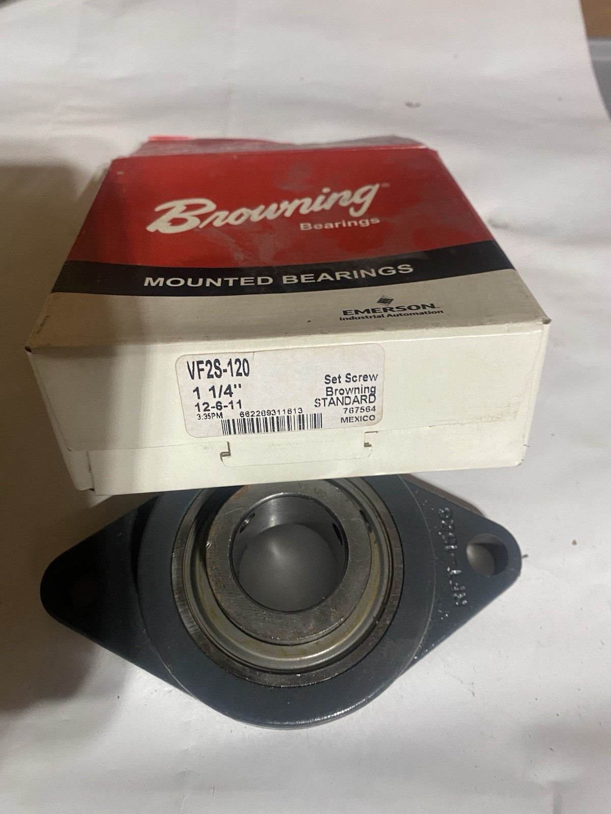 Browning VF2S-120S Flange Mount Ball Bearing Unit 1-1/4″ Bore