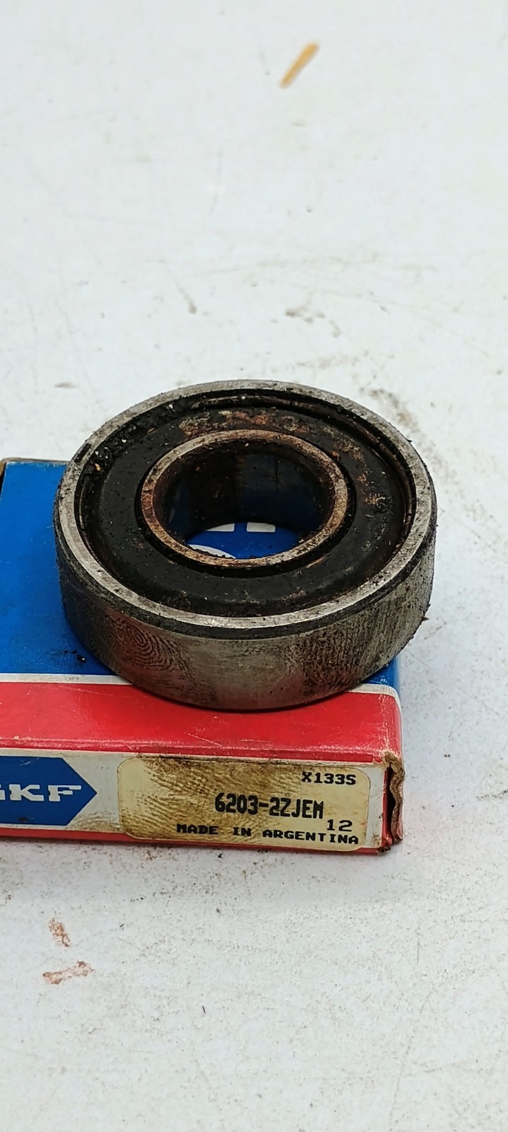 SKF 6203 22JEM Sealed Ball Bearing New Old Stock Made In Argentina