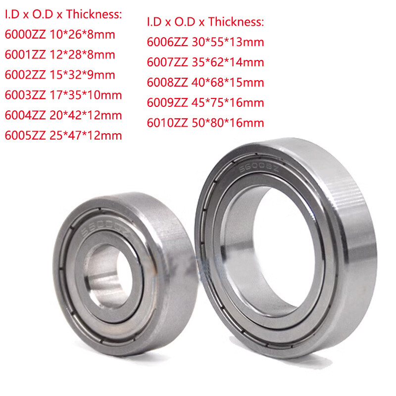 Miniature Deep Groove Ball Bearings 6001 6002 6003 6004ZZ – 6010ZZ Bearing Steel