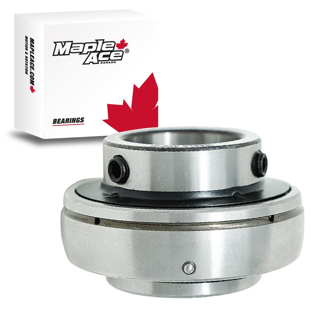 UC207-20 Insert Bearing 1-1/4″ Bore, Spherical OD, Set Screws, Lube Hole (Qty 1)