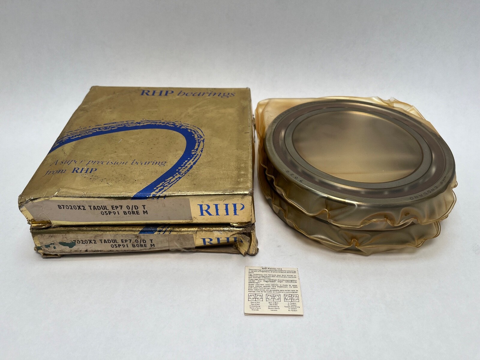 RHP 7020CTDULP4 Bearing 100x150x24 mm 7020-C-T-DUL-P4 England 2 Pcs