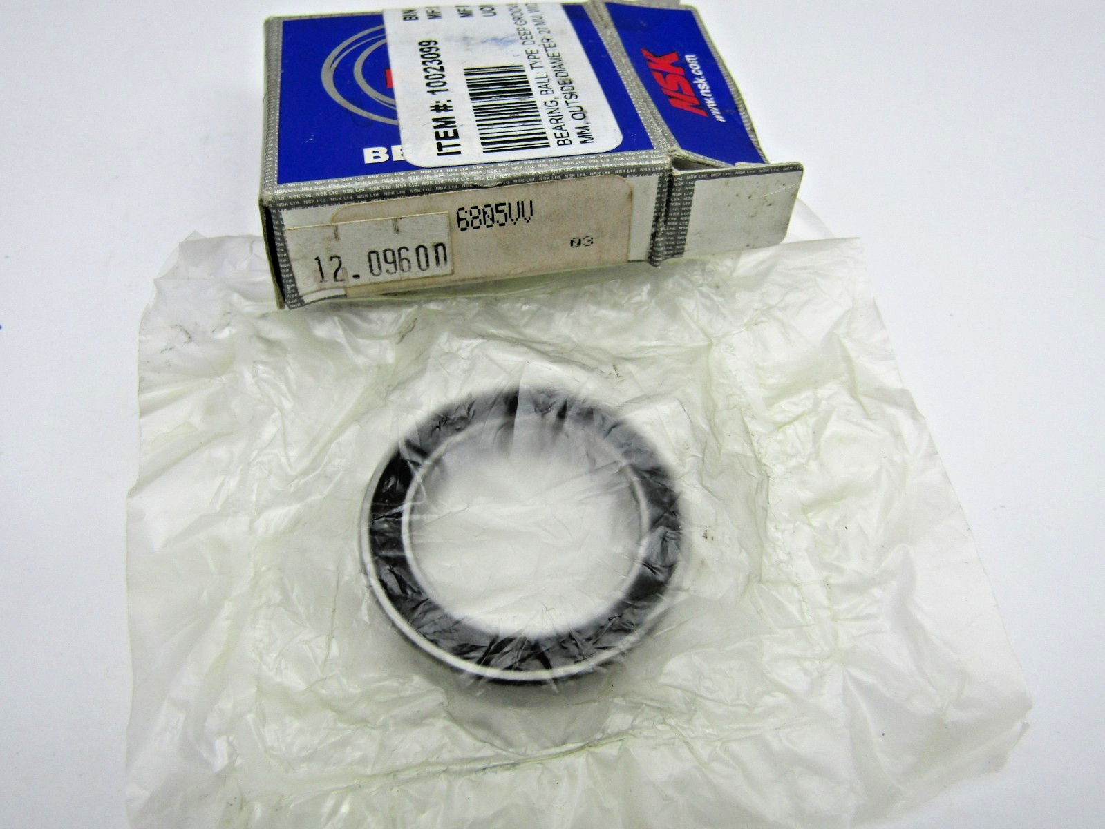 NSK 6805VV 25mm X 37mm X 7mm Sealed Bearing