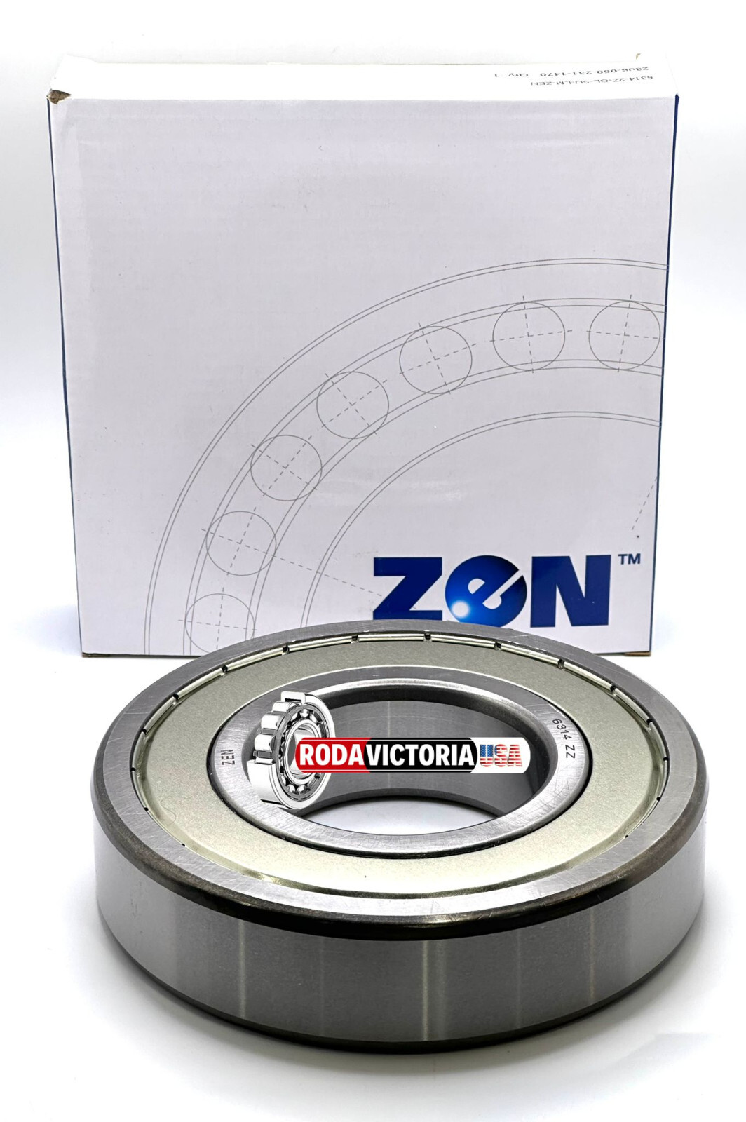 ZEN 6314 ZZ C3 DEEP GROOVE BALL BEARING, METAL SHIELDED 70x150x35mm