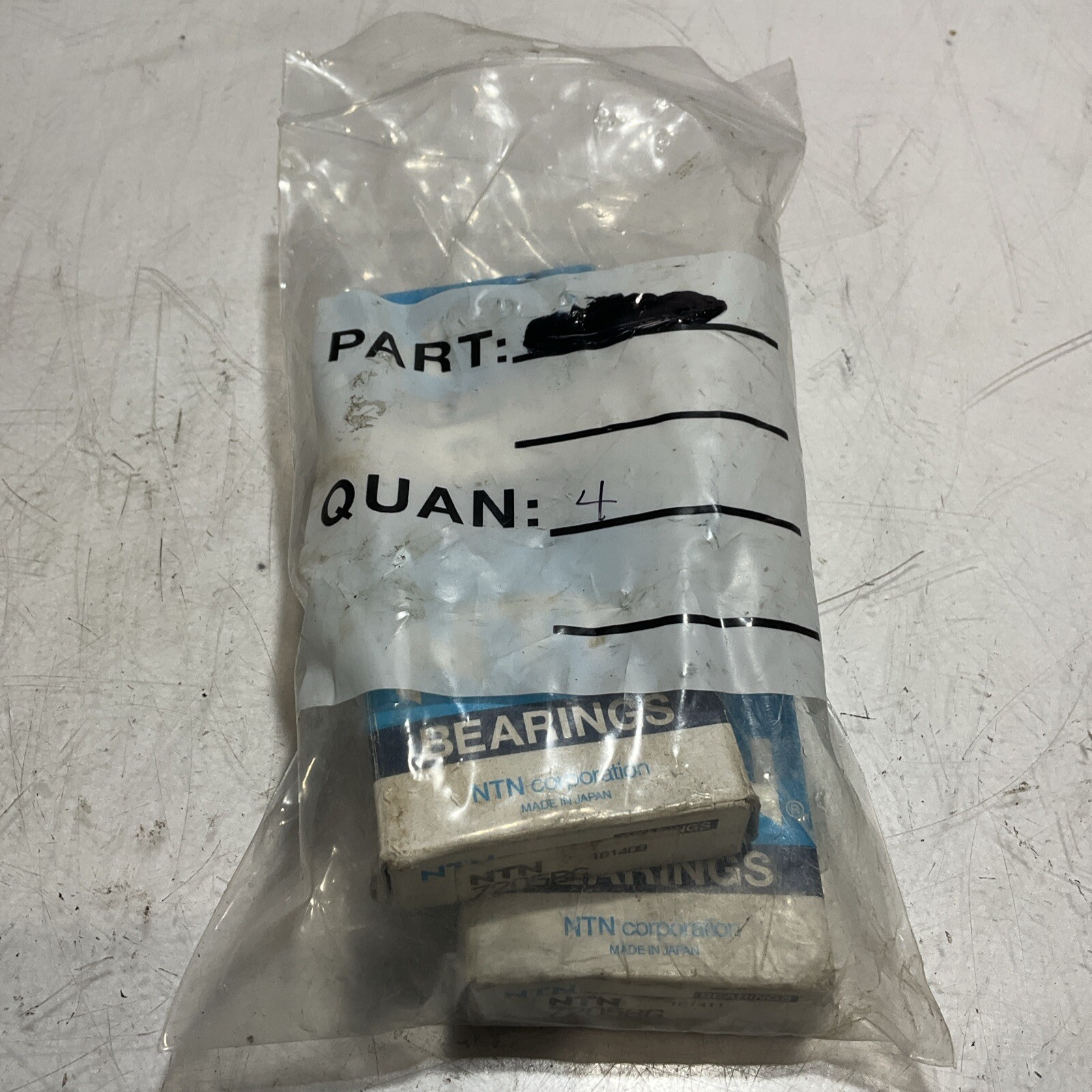 NTN 7205BG SINGLE ROW CONTACT BALL BEARING LOT 4 RM6