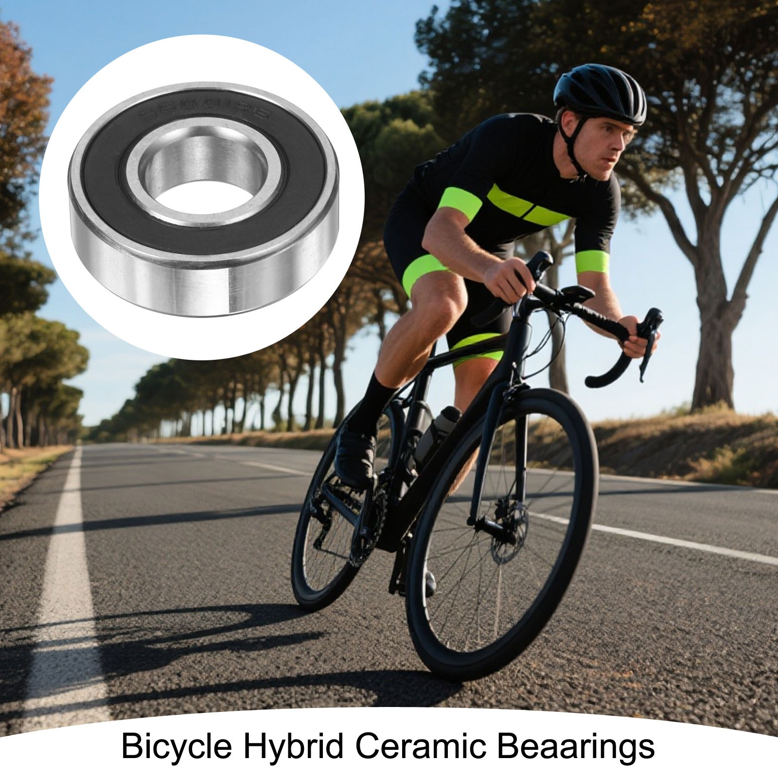 6001-2RS Hybrid Ceramic Deep Groove Ball Bearings 12x28x8mm(ABEC5)