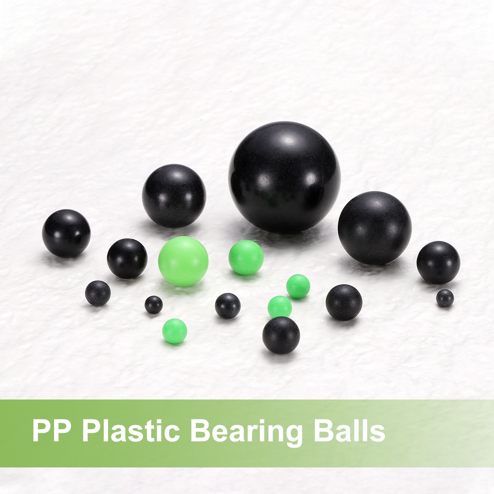 100 Pcs Black POM Plastic Bearing Balls G2 3/16″(4.5mm) Solid Plastic Balls