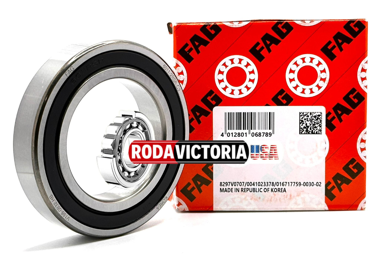 FAG 6011 C3 DEEP GROOVE BALL BEARING, OPEN, NO SEALS 55x90x18mm