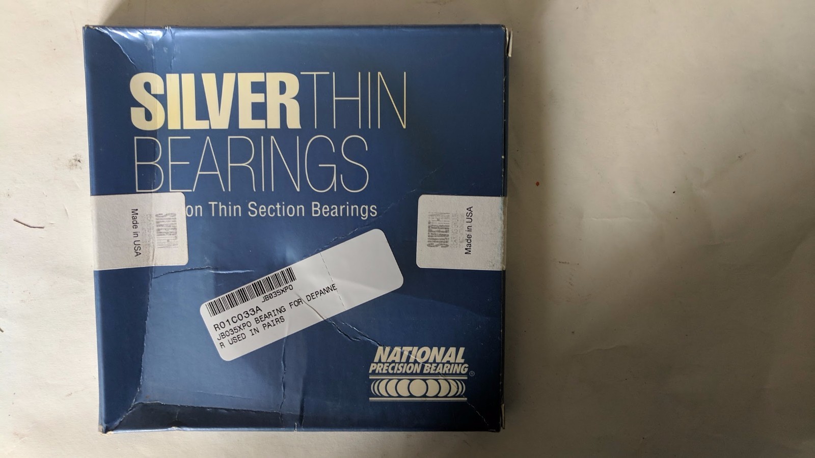 NEW LOT OF 2 SILVER THIN PRECISION THIN SECTION BEARINGS JSB035XPO