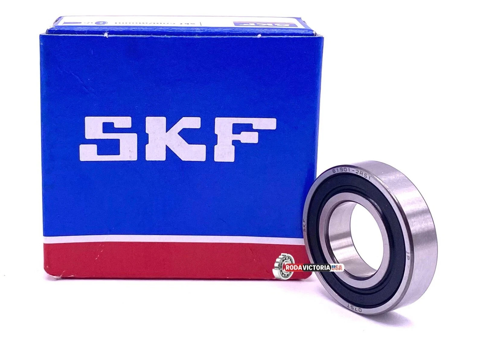 SKF 61901 2RS1 Deep Groove Ball Bearing, Rubber Sealed 6901-2RS 12x24x6 mm