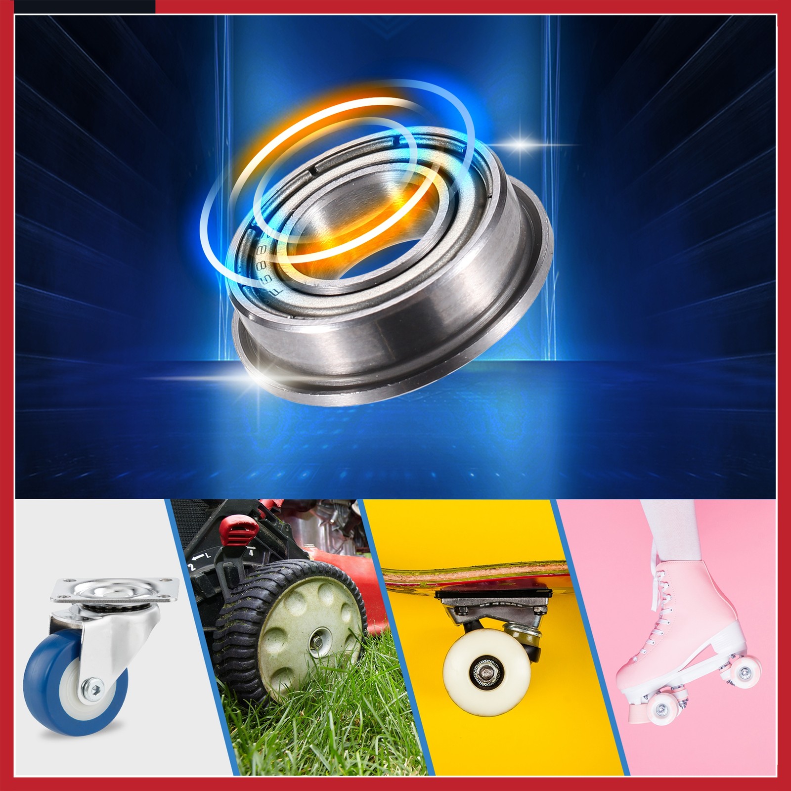 10pcs F688ZZ 8x16x5mm Double Metal Shield Deep Groove Ball Bearings
