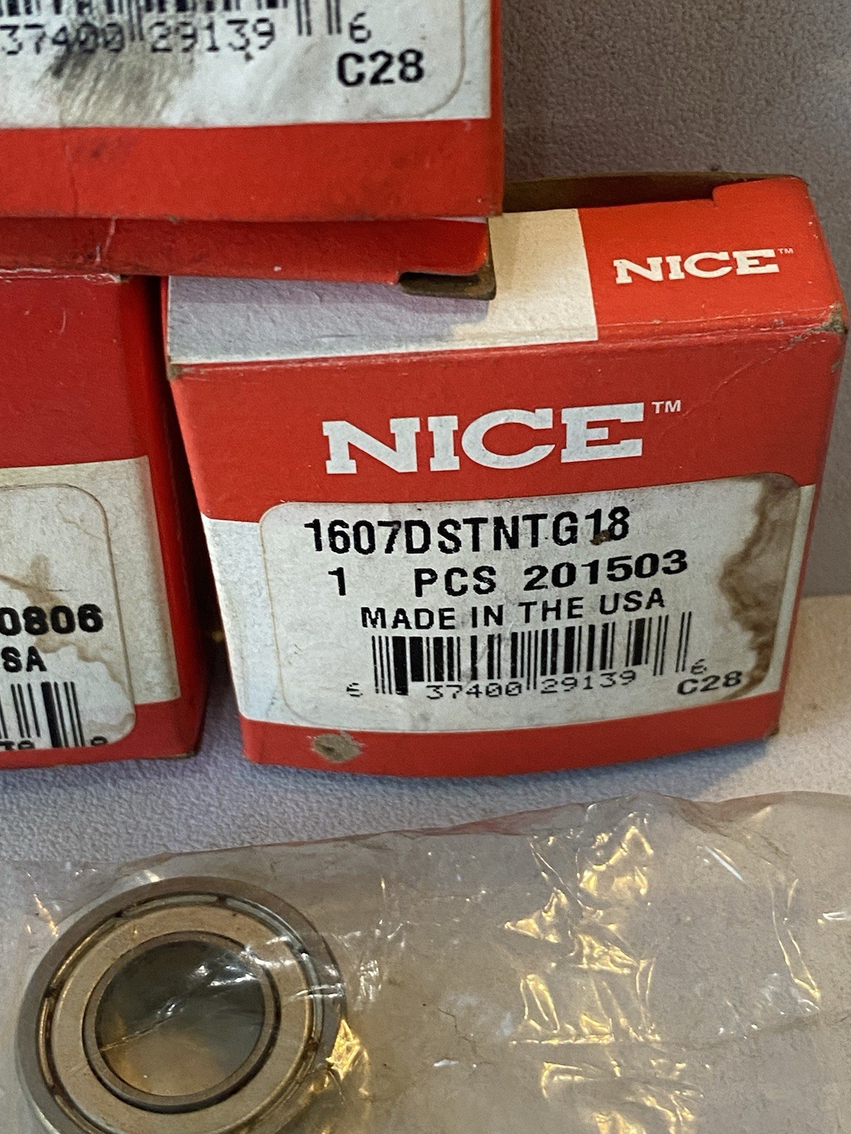 Lot Of 3 Nice 1607 DCTNTG18 7/16″ X 29/32″ X 5/16″ Metal Shielded Bearing