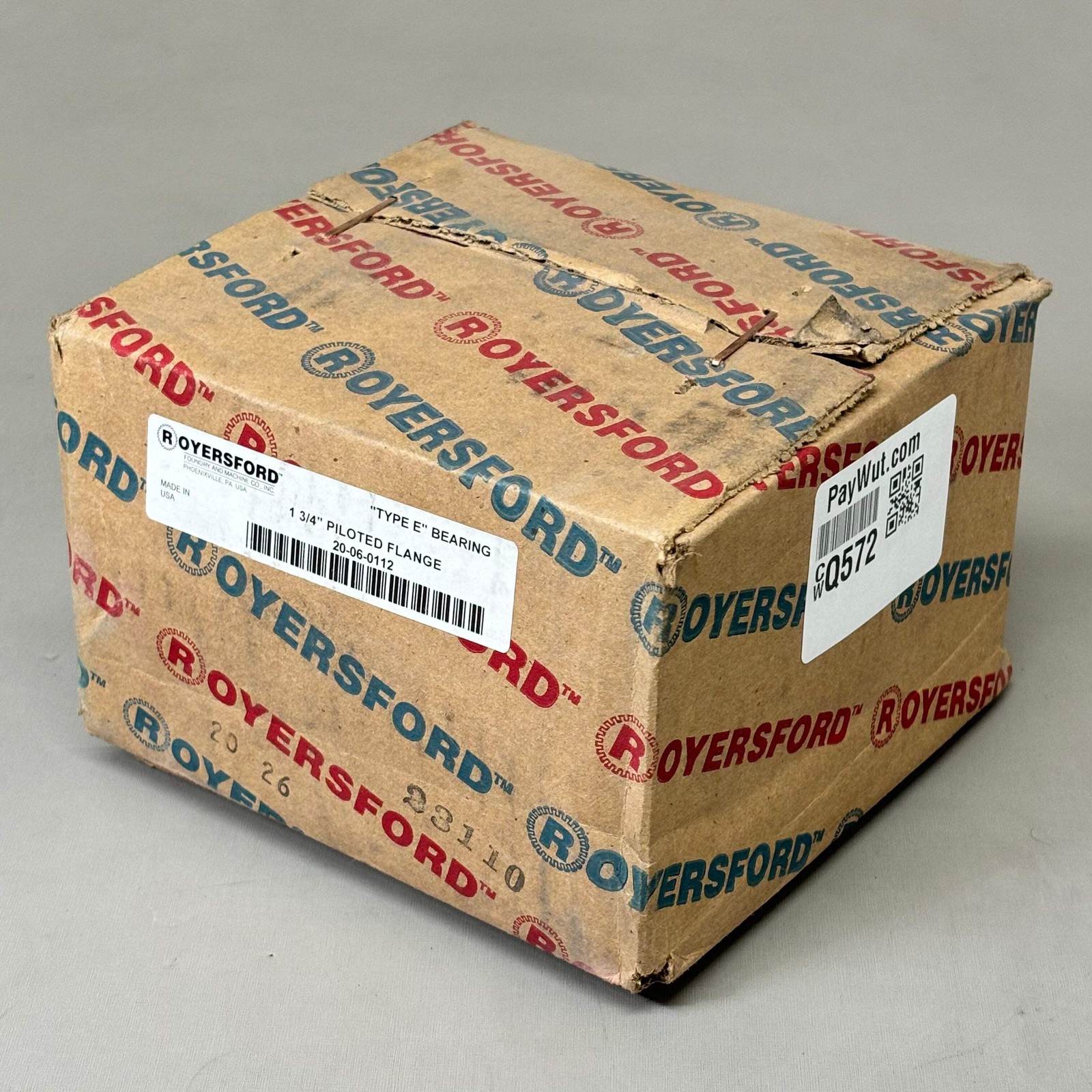 ROYERSFORD Type E Piloted Flange Bearings 1-3/4″ Non-Expansion Blue 20-06-0112