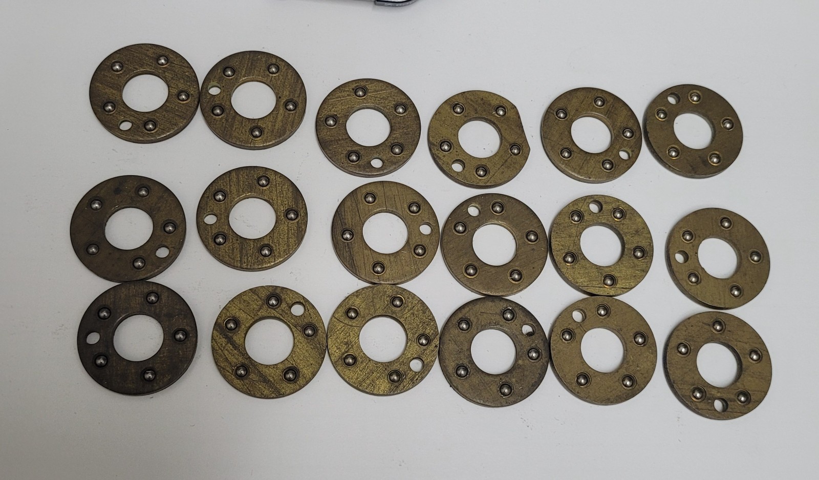 18 Vintage Bearings Lot – 1 1/16” Outside with 7/16” Bore – Unused NOS