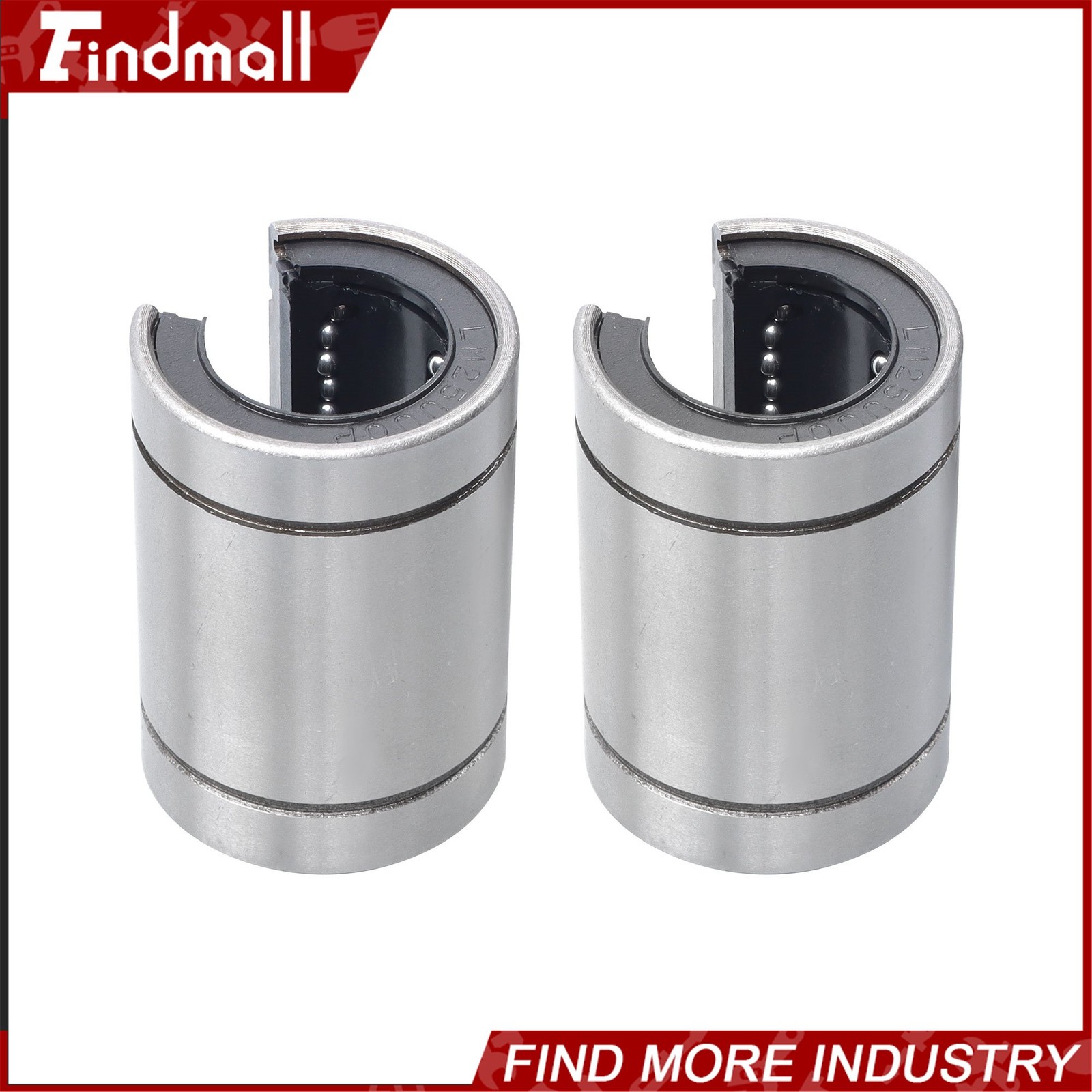 Findmall 4pcs LM25UUOP Open Linear Ball Bearings 25x40x59mm – CNC Machine Parts