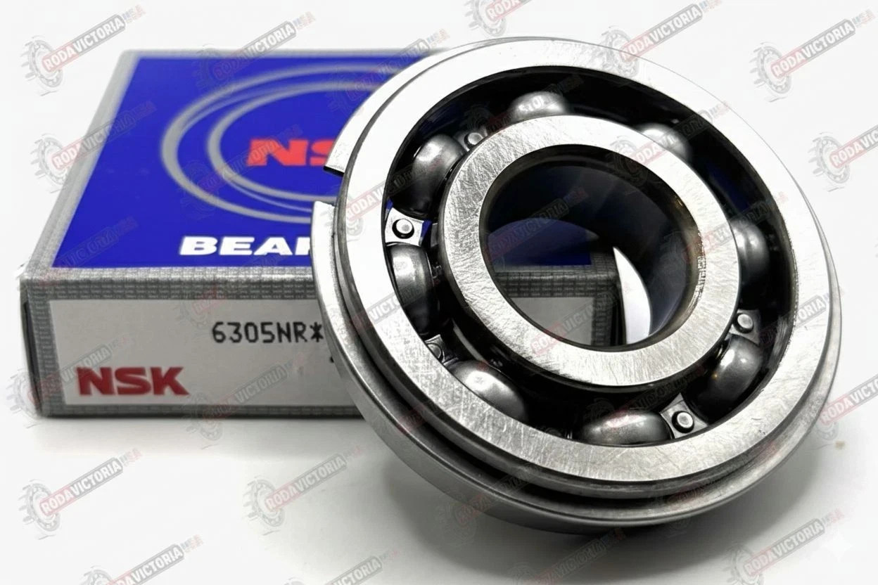 NSK 6305 NR C3 Deep Groove Ball Bearing + Snap Ring 25x62x17 mm