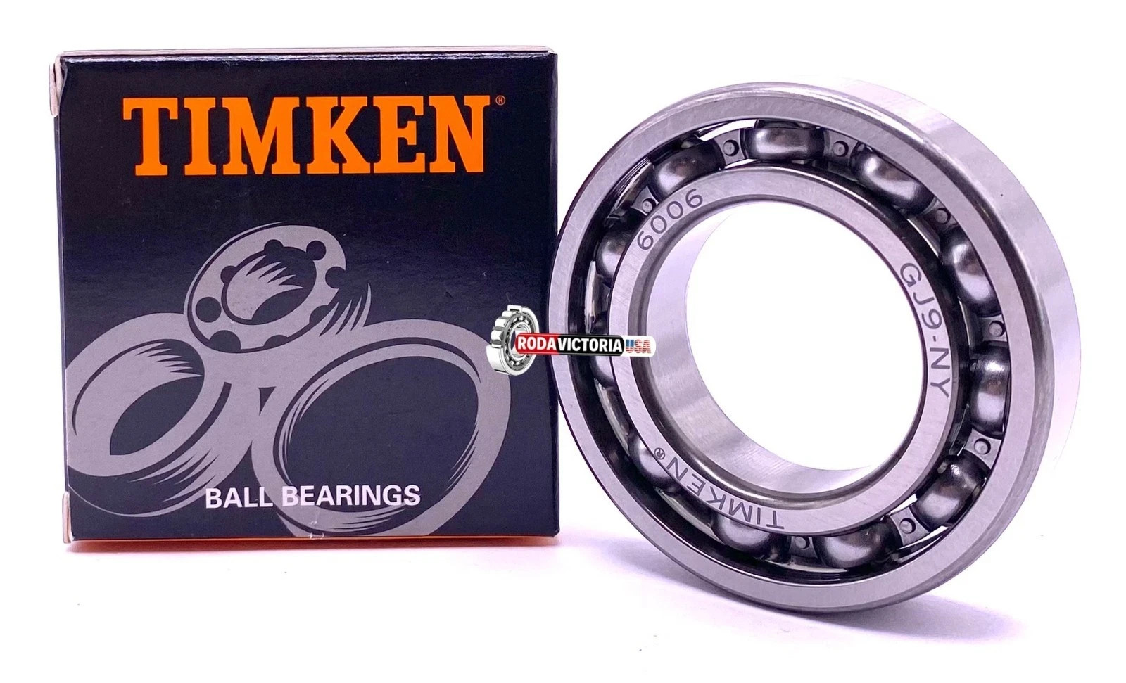 TIMKEN 6006 Deep Groove Ball Bearing, Open Type, No Seals 30x55x13 mm