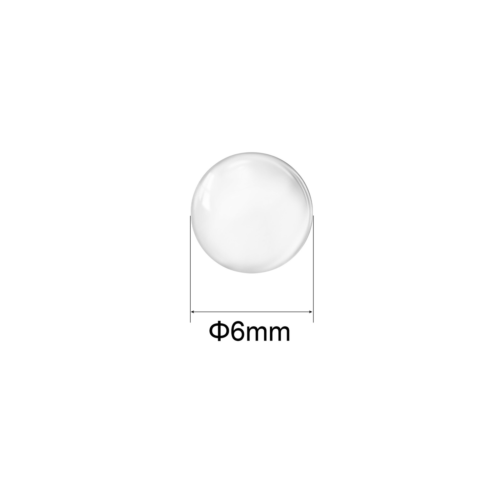 6mm Solid Round Clear Glass Ball Boiling Stones Soda Lime Beads 500pcs
