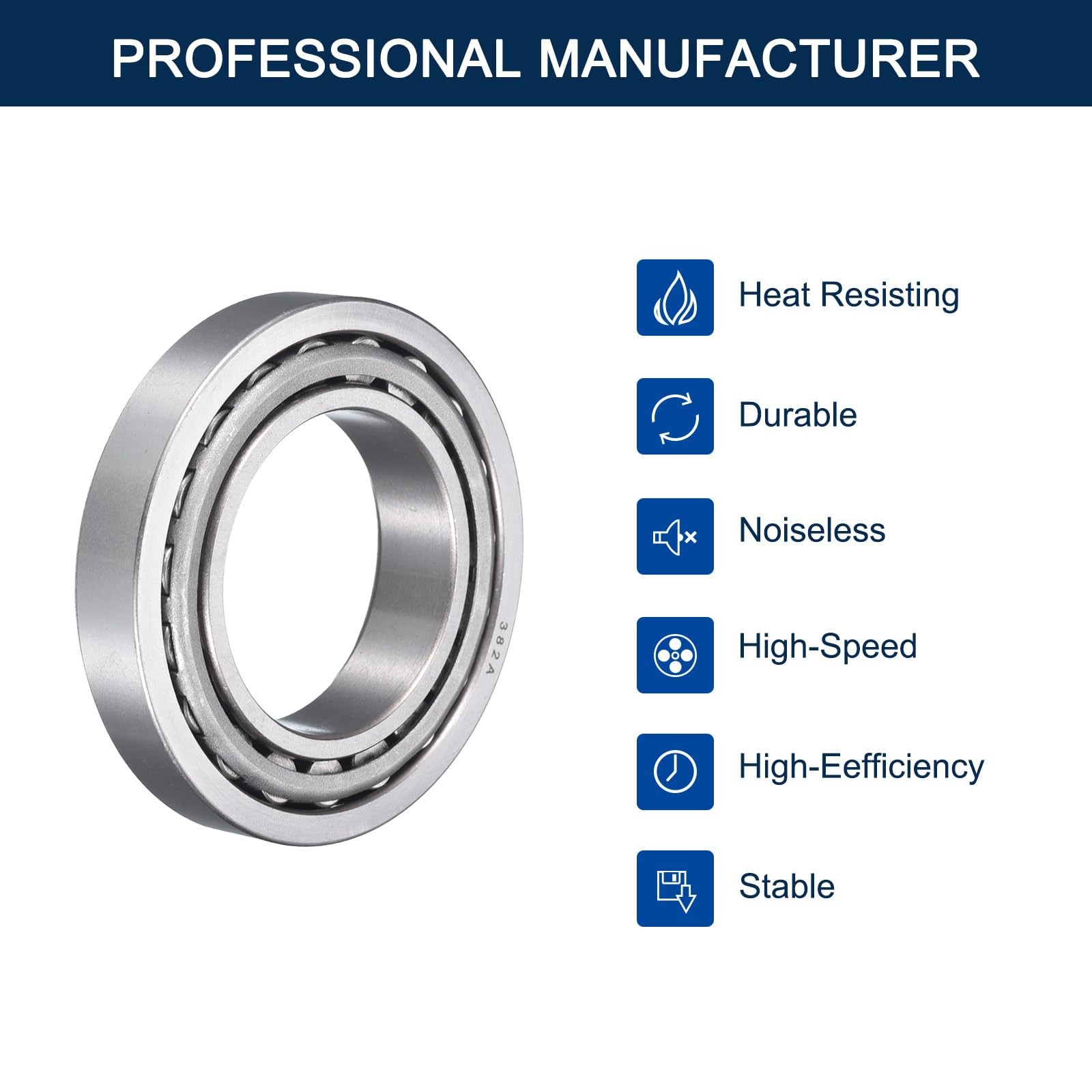 2 Pack 387A/382A Tapered Roller Bearing Cone and Cup Set, 2.25 Bore 3.8125 OD 0.