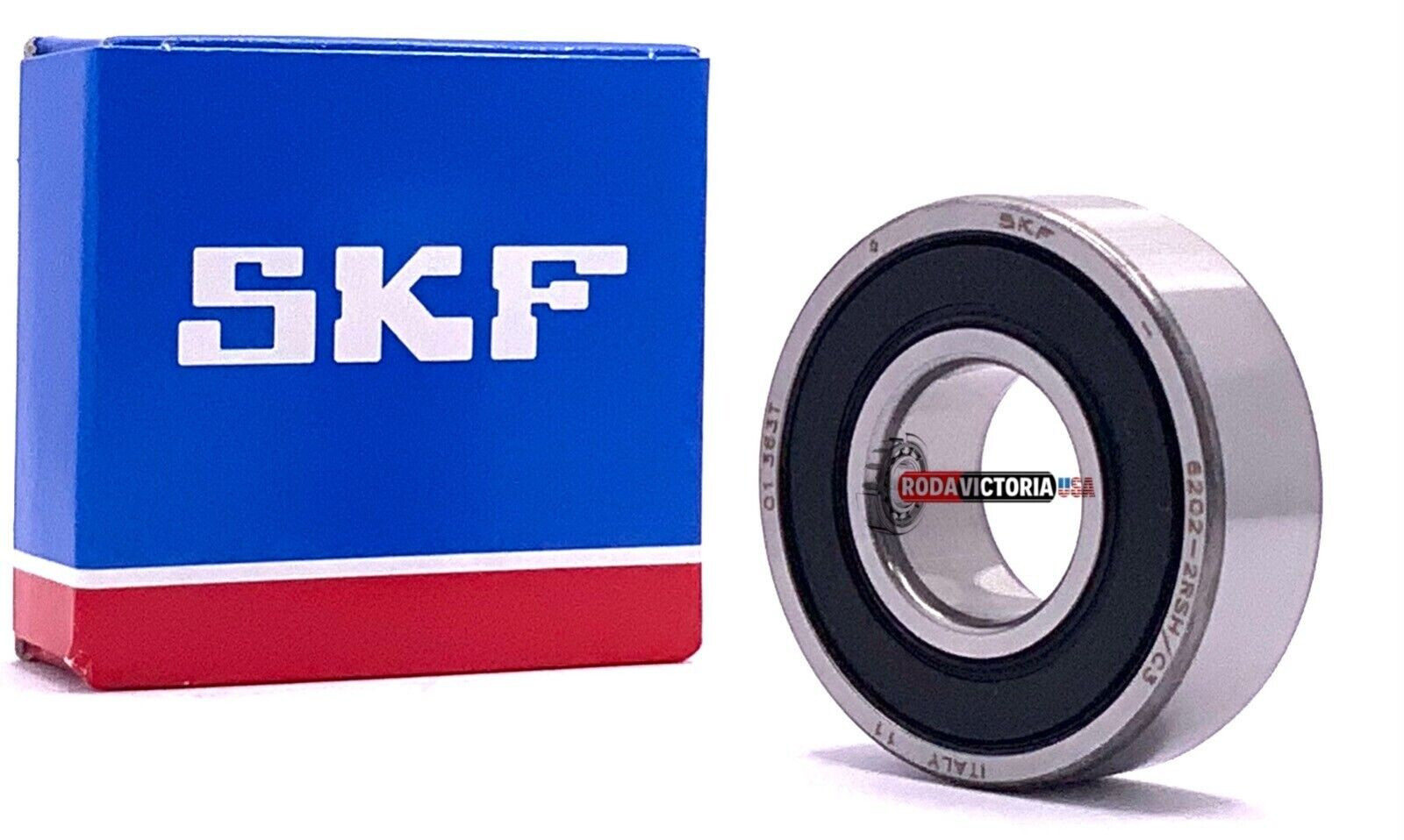 SKF 6202 2RSL TN9 C3 VT162 DEEP GROOVE BALL BEARING, RUBBER SEALED 15x35x11 mm