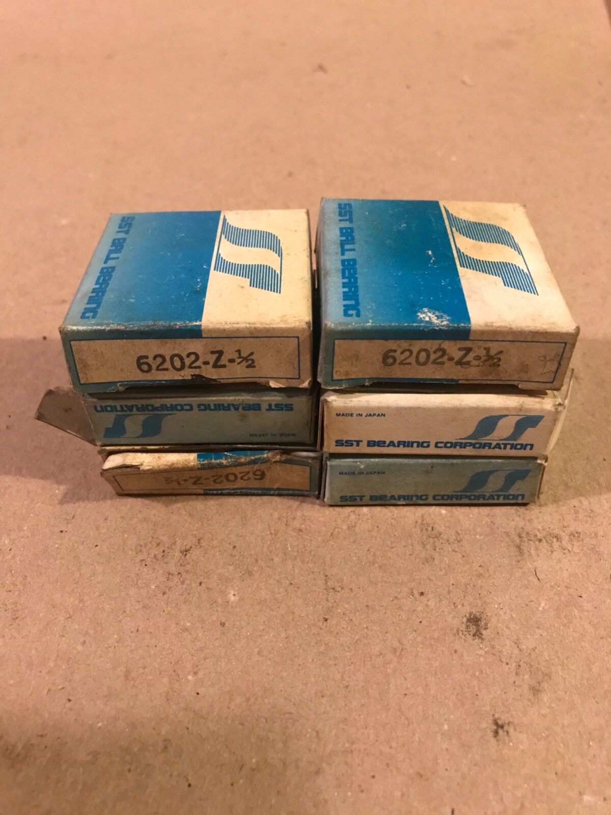 SST 6202Z 6202-Z-1/2 Single Row Ball Bearing (LOT OF 6) **NEW**