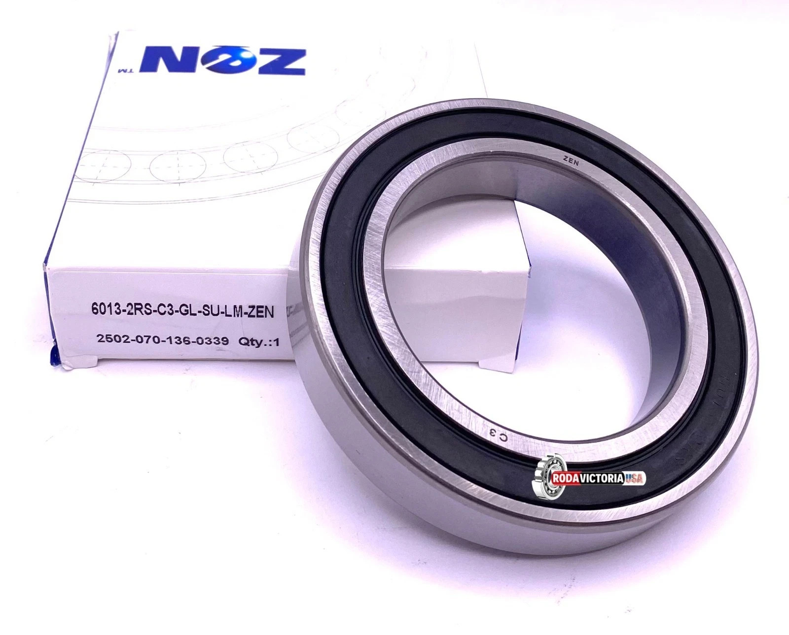 ZEN 6013 2RS C3 Deep Groove Ball Bearing, Rubber Sealed 65x100x18 mm