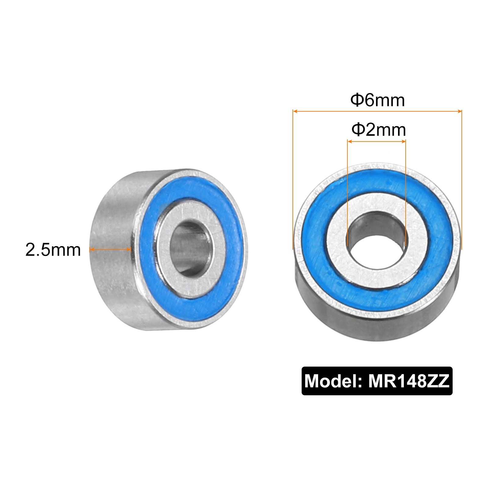 15pcs Ball Bearings MR62-2RS 2x6x2.5mm P6 for ABEC 3