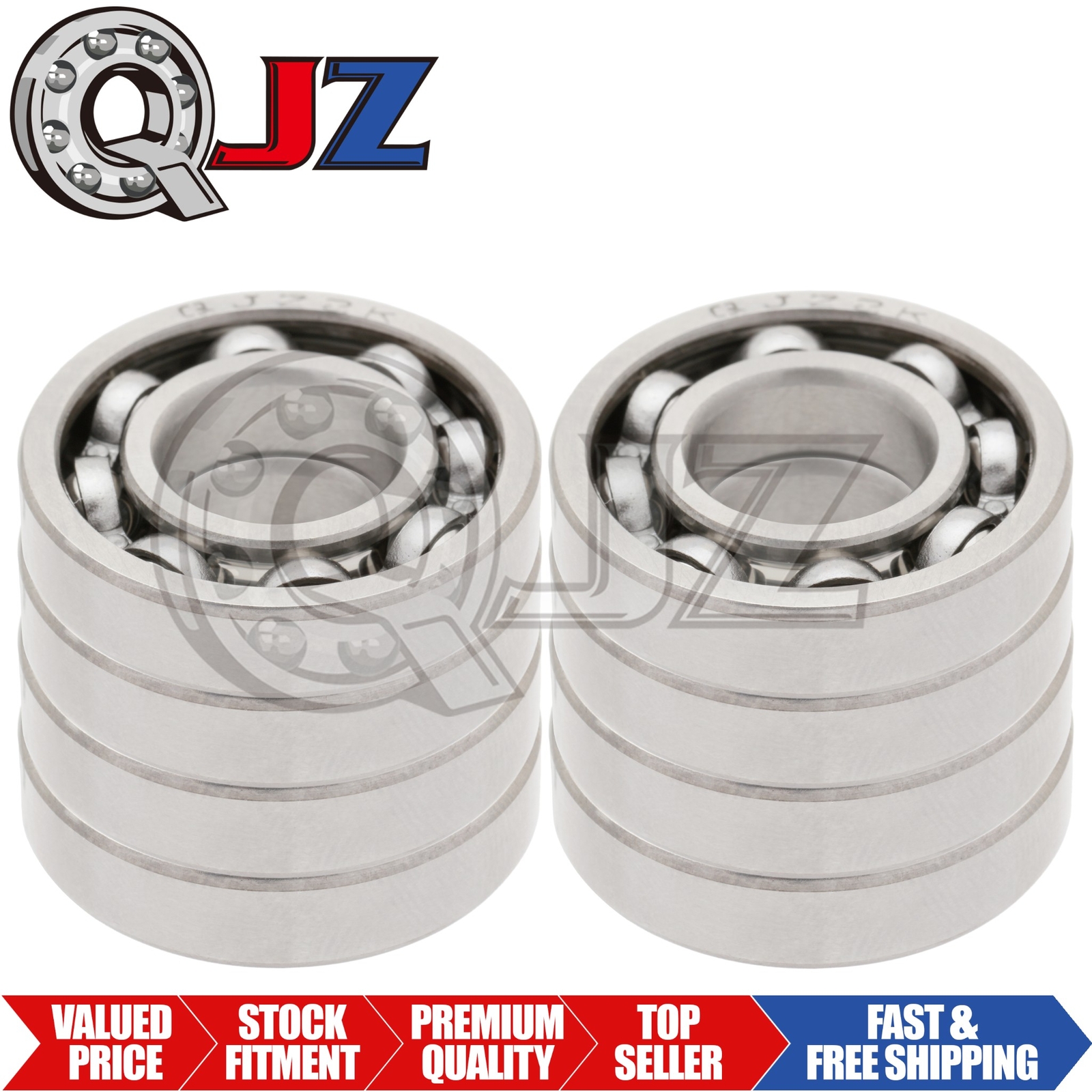 [8-Pack] R8-OPEN Radial/Deep Groove Ball Bearing 1/2 in x 1-1/8 in x 1/4 in