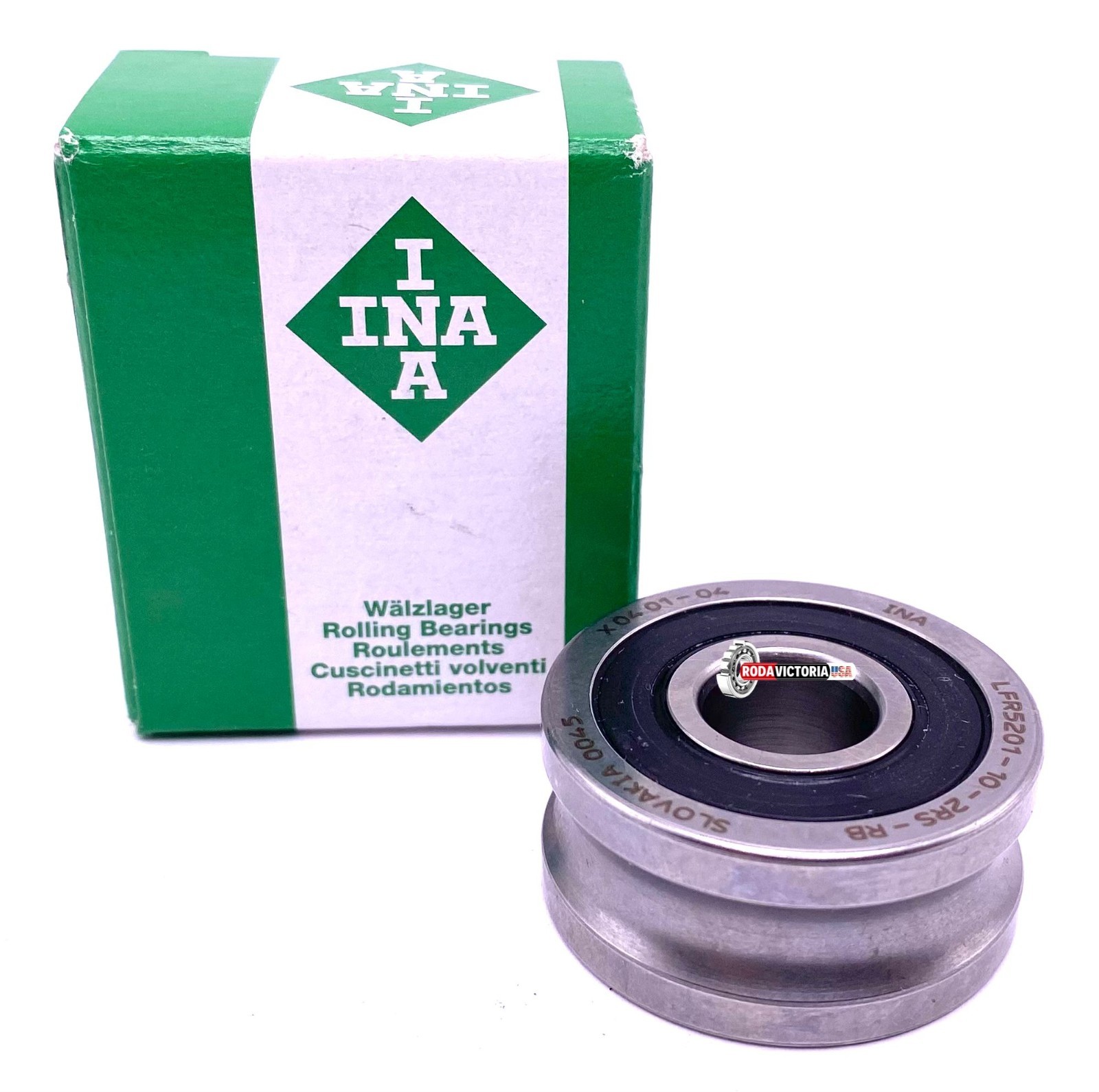 INA LFR5201 10 2RS RB Track Roller, Double Row Bearing 12x35x15.9 mm