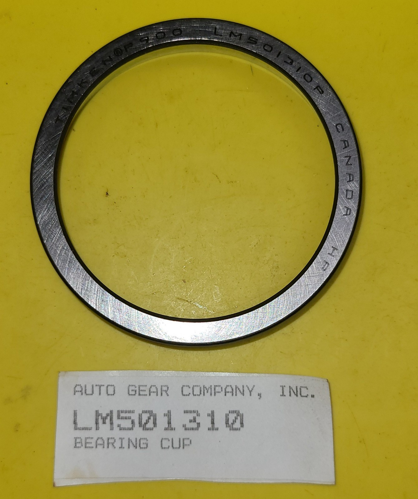 Timken LM501310 Tapered Roller Bearing Cup, 2.891″ OD, 0.58″ Width
