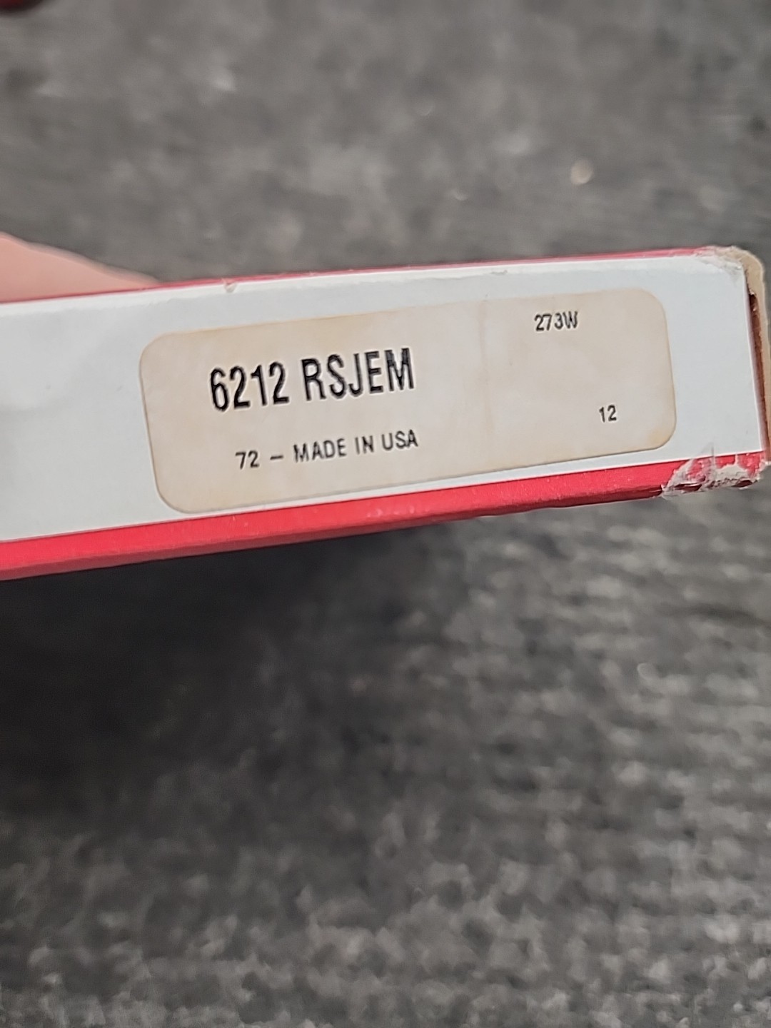 6212RSJEM SKF New Single Row Ball Bearing