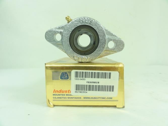 193231 New In Box; Hub City FB260NX5/8 Flange Block Bearing;5/8″ID; 2-Bolt Flang