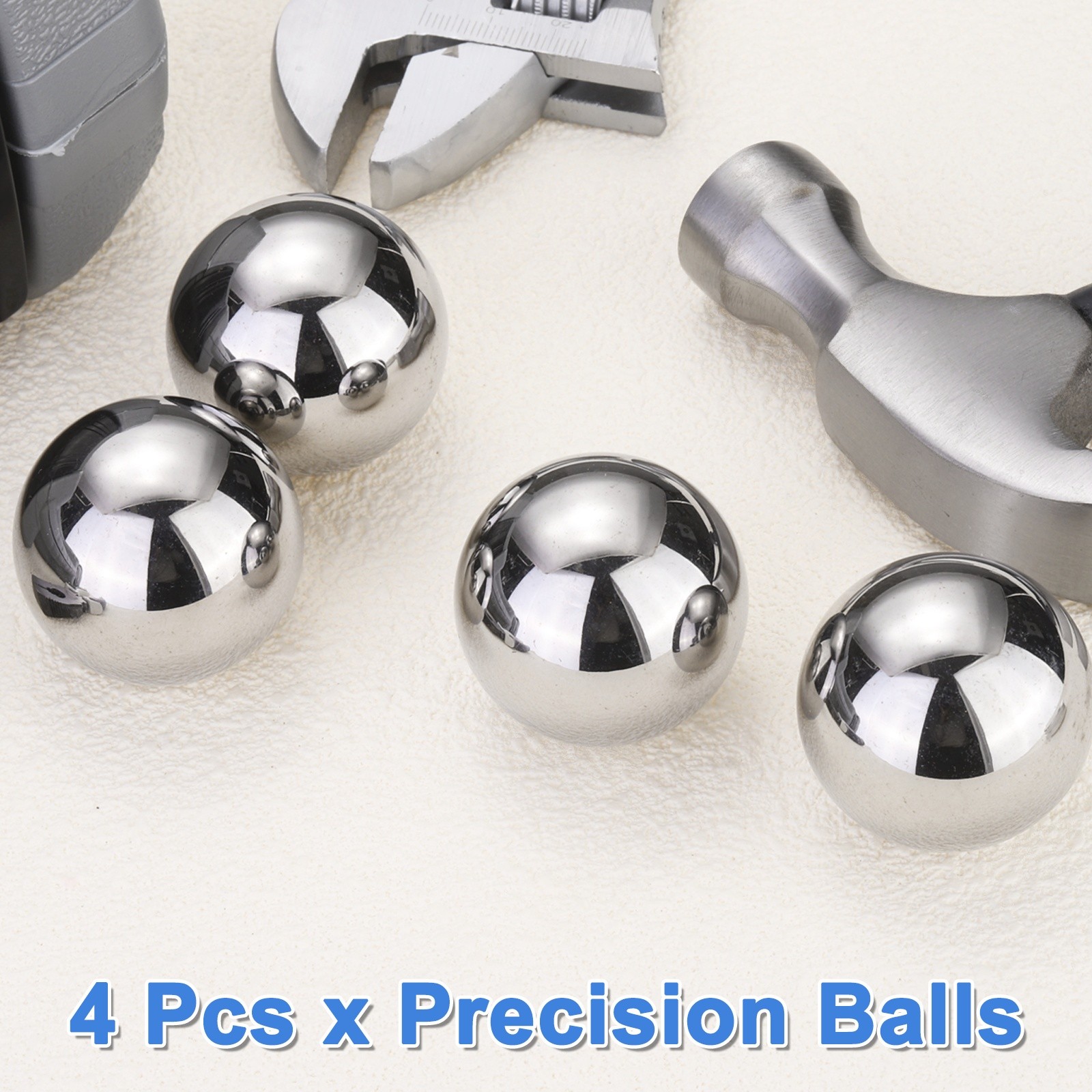 4 Pcs 1-1/2″ Diameter Precision Balls G100 Solid Chrome Steel Bearing Balls