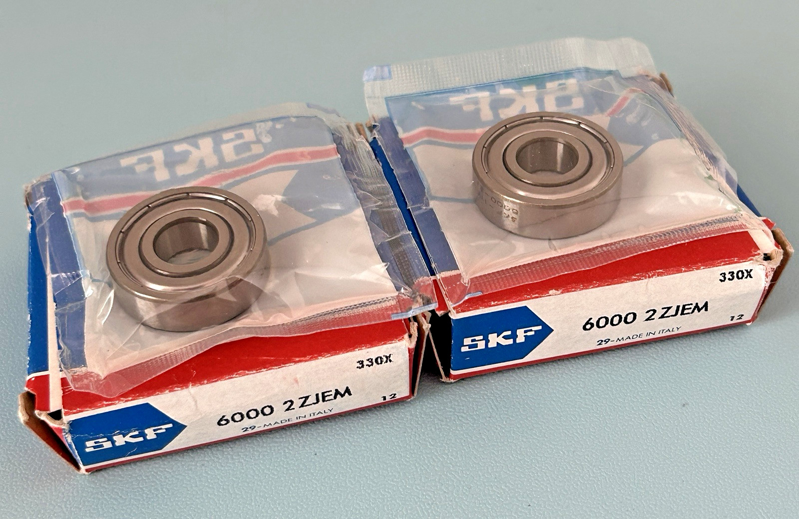 SKF 6000-2ZJEM Ball Bearing Double Shielded 10 ID x 26 OD x 8mm W – Lot of 2